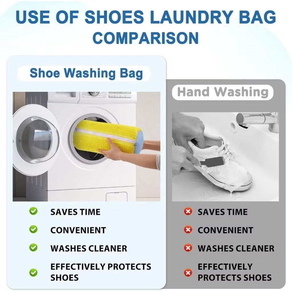 All-in-One Shoe Laundry Bag - Safe Washing for all type shoes
